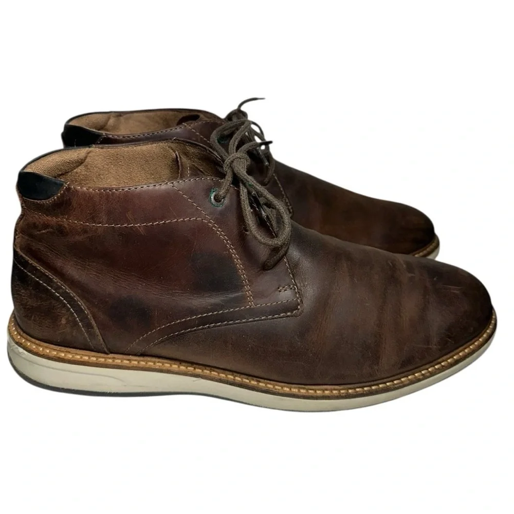 Florsheim Men’s Size 11 Brown Leather Lace Up Scarsdale Chukka Boots